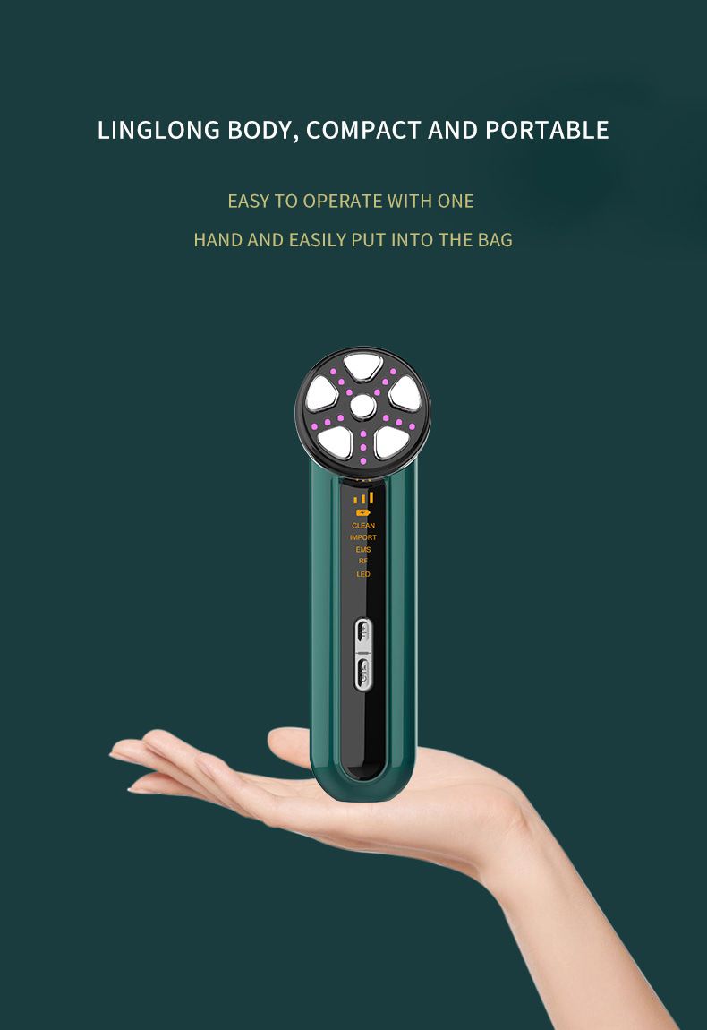 RF Mikrostrom Muskelformung Schönheitsfarblicht Negative Ionen Einführungsinstrument, Gesichtsmassageinstrument_voghion.com