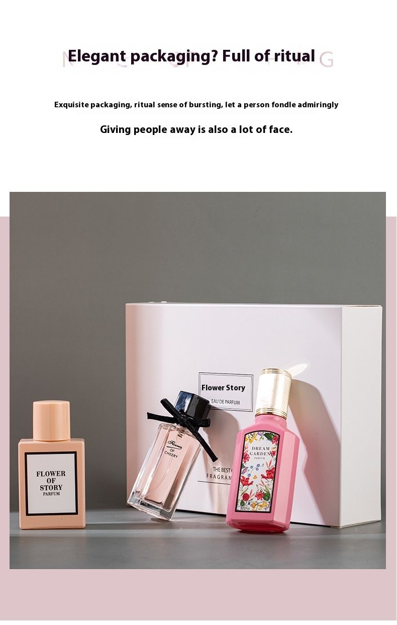 2024 New Perfume Flower Tale of Authentic Flower Yueqimeng Women's Perfume Three Piece Set for Men Fresh and Lasting Fragrance_voghion.com