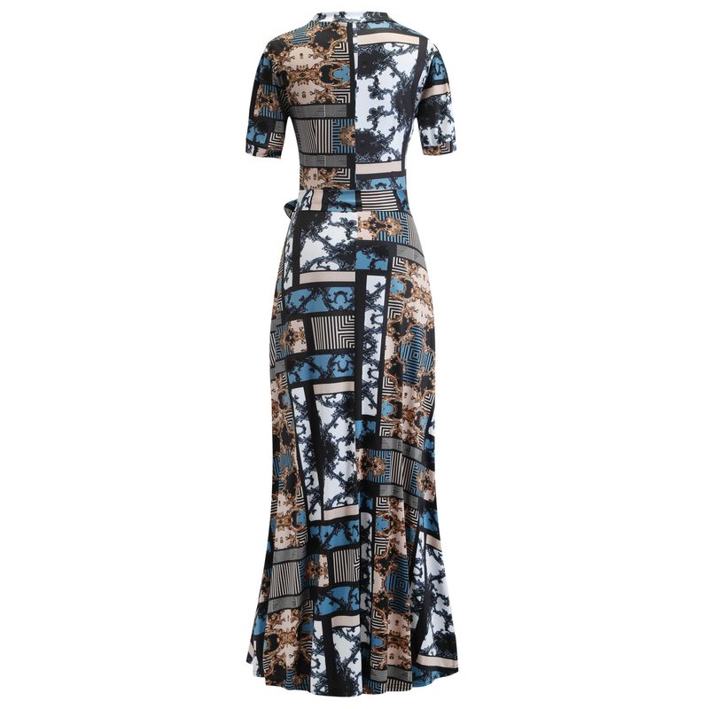 Abito con gonna altalena stile moda con stampa digitale_voghion.com