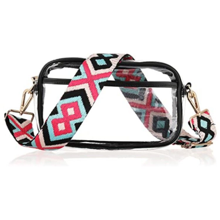 Borsa da toilette trasparente, borsa a croce obliqua, borsa portaoggetti in PVC, borsa portaoggetti da donna di grande capacità, borsa quadrata piccola a croce obliqua, borsa per il trucco_voghion.com