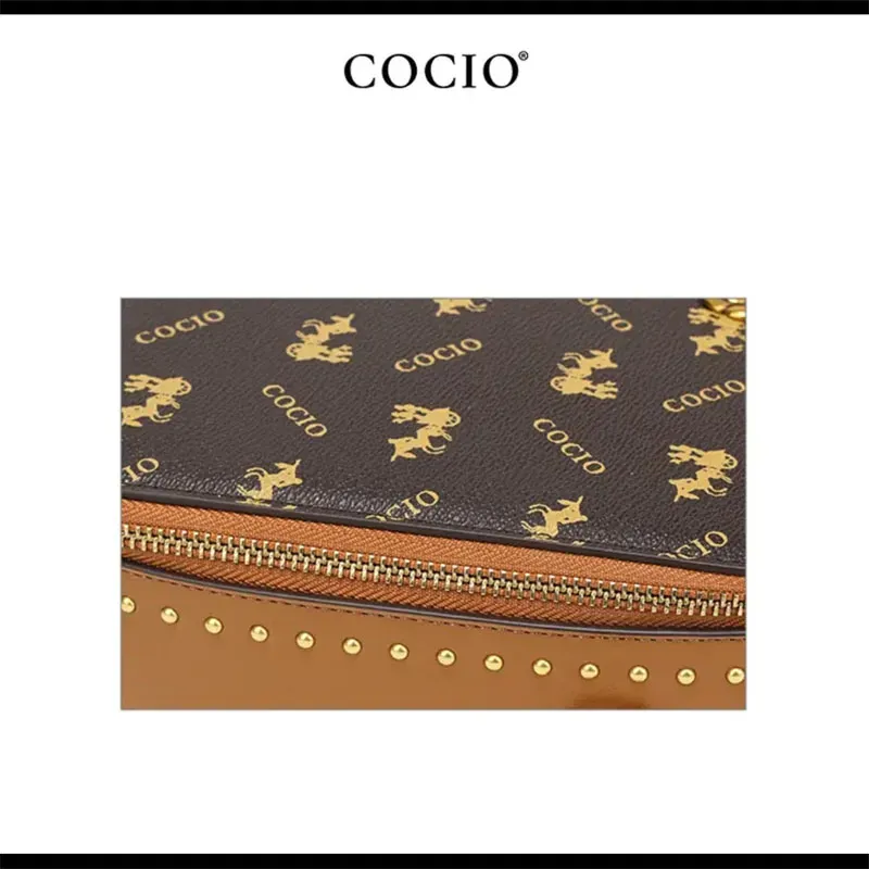COCIO Designer New Letter Printed Mini Shoulder Simple And Versatile Vintage Handbag Casual Classic Messenger Bag_voghion.com