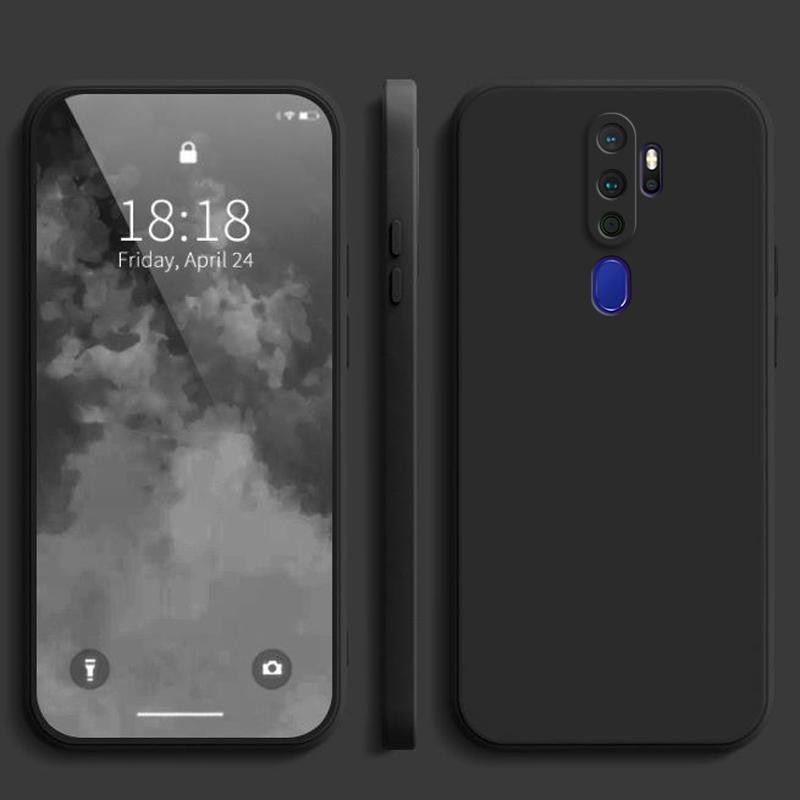 Case For Oppo A5 2020 / A9 2020 Solid Color Simple Plain Color Anti Drop Silicone Shockproof Protective Cover Phone Case_voghion.com