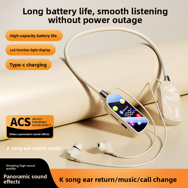 Casque Bluetooth sans fil Shadow Giant, nouveau modèle 2025, avec changeur de voix et tour de cou, batterie ultra-longue durée, réduction du bruit_voghion.com