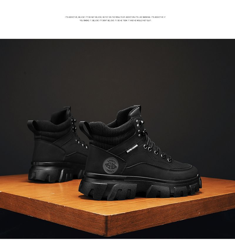 New Men's British Style Work Dress Motorcycle Mountaineering Casual Shoes Fashion_voghion.com
