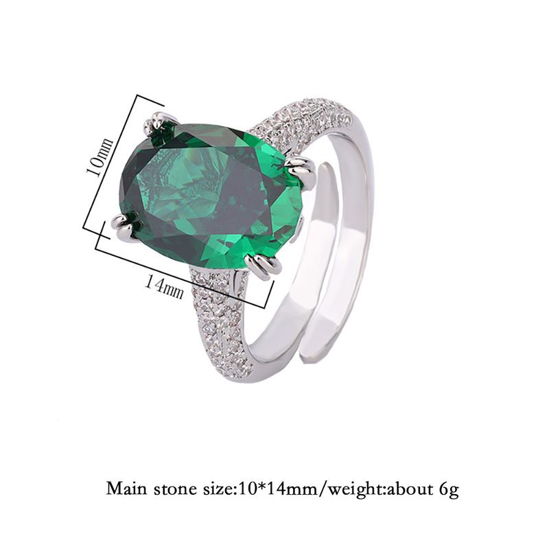 Charms Iced Cut Oval 10*14MM Amethyst Topas Smaragd Ringe High Carbon Diamant Ehering für Frauen Schwanz Party Feine_voghion.com