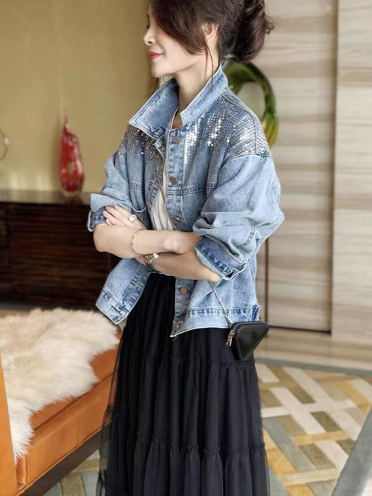 Chaqueta vaquera para mujer Chaquetas para mujer Abrigos vaqueros Chaqueta vaquera para mujer Chaqueta vaquera para mujer Abrigo de mujer Nuevo en_voghion.com