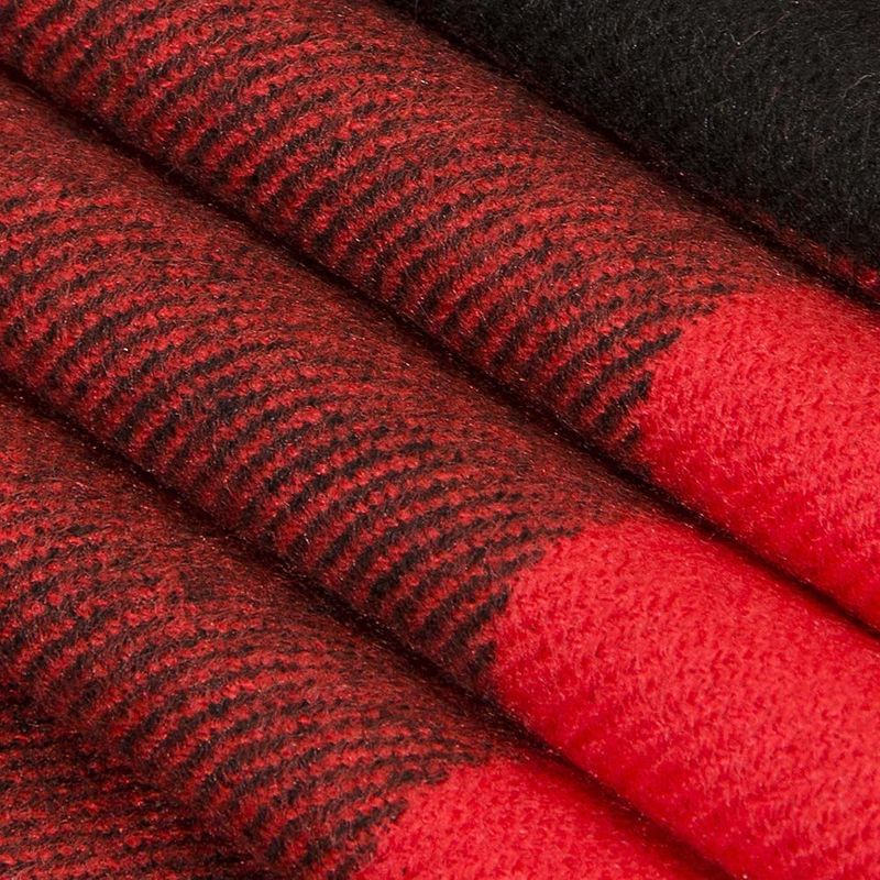 Women Men Classic-Red Black-Plaid-Winter-Scarf - Soft Warm Cold Weather Scarves With Tassels_voghion.com