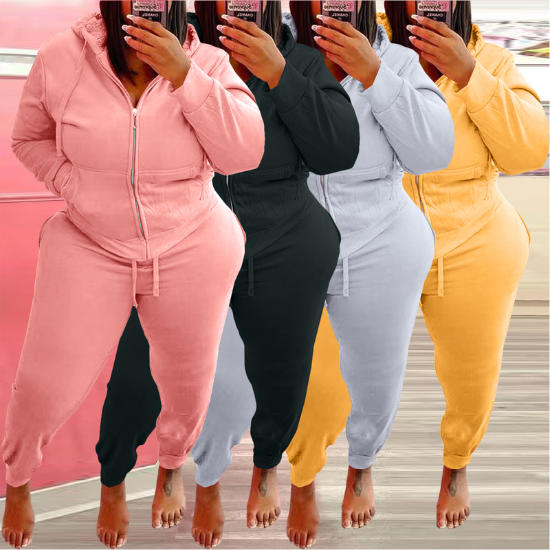 Îmbrăcăminte pentru femei Site independent Toamnă și iarnă Costum casual cu mânecă lungă de mărime mare Nou_voghion.com