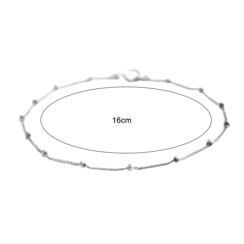 Bracciale da donna Shuosbai con piccole perle, colore solido, resistente alla corruzione, catena da mano per l'uso quotidiano_voghion.com