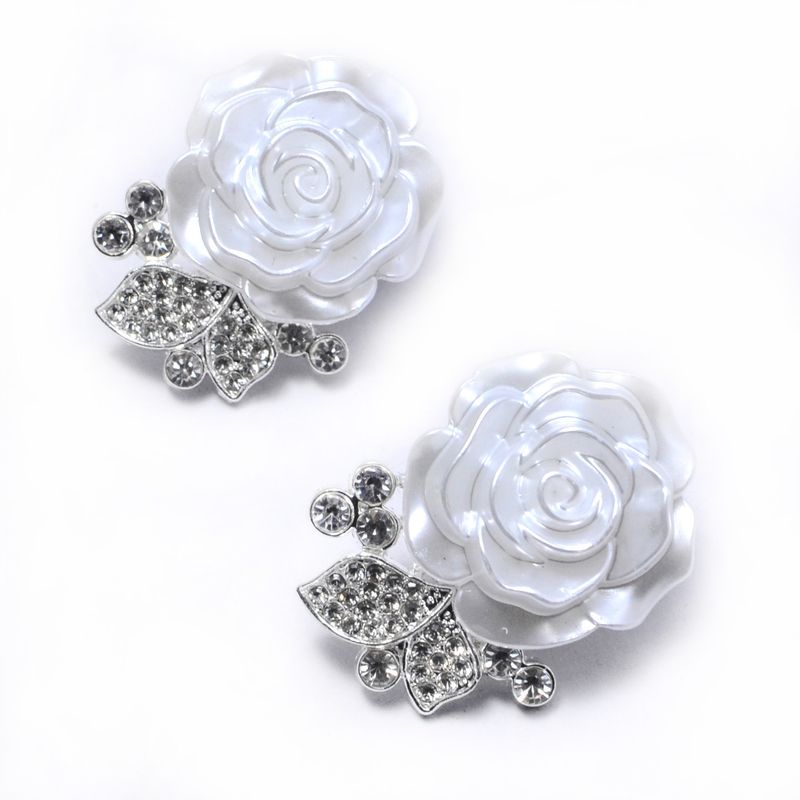 Set di gemelli con clip e bottoni, con strass, per camicie e accessori alla moda_voghion.com