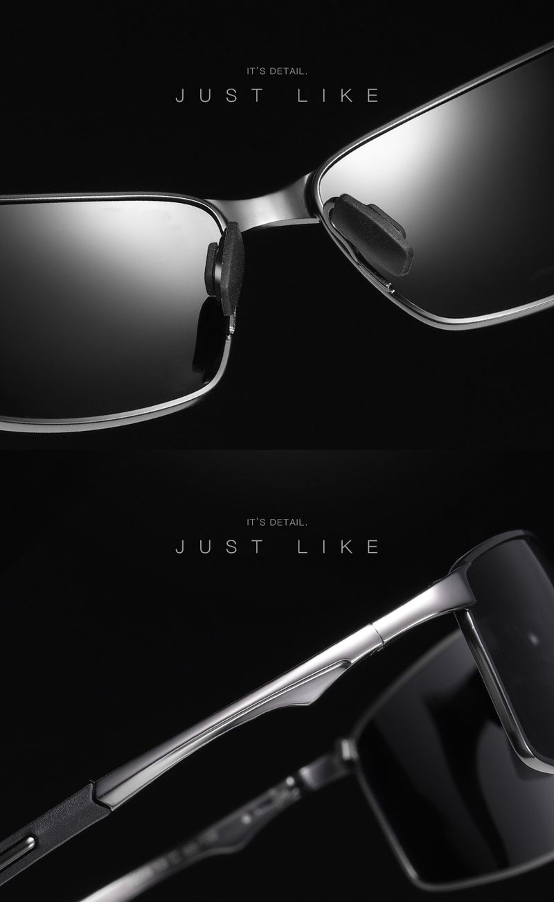 Gafas de sol polarizadas Aoron para hombre y mujer, con espejo para conducir, montura metálica, antirreflejos UV400, venta al por mayor_voghion.com