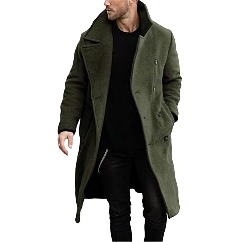 Pulse In Stock 23 Autumn Winter Men's Long Style Multi-color Multi-size Woolen Trench Coat European Version_voghion.com