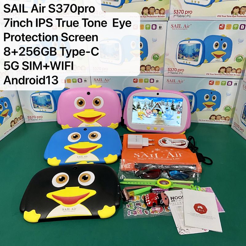 SAIL Air S370pro 7-inch Kids Tablet With Dual SIM, 4G Support, Parental Controls & Educational Apps – Pink/Blue/Black_voghion.com