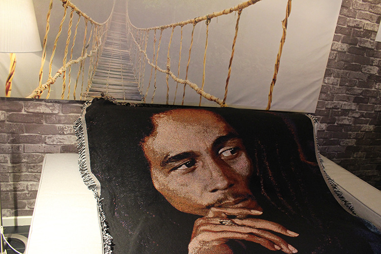 Sofos antklodė, gobelenas, antklodės užvalkalas, dekoratyvinis antklodė, Bob Marley Reggae Jamaica_voghion.com