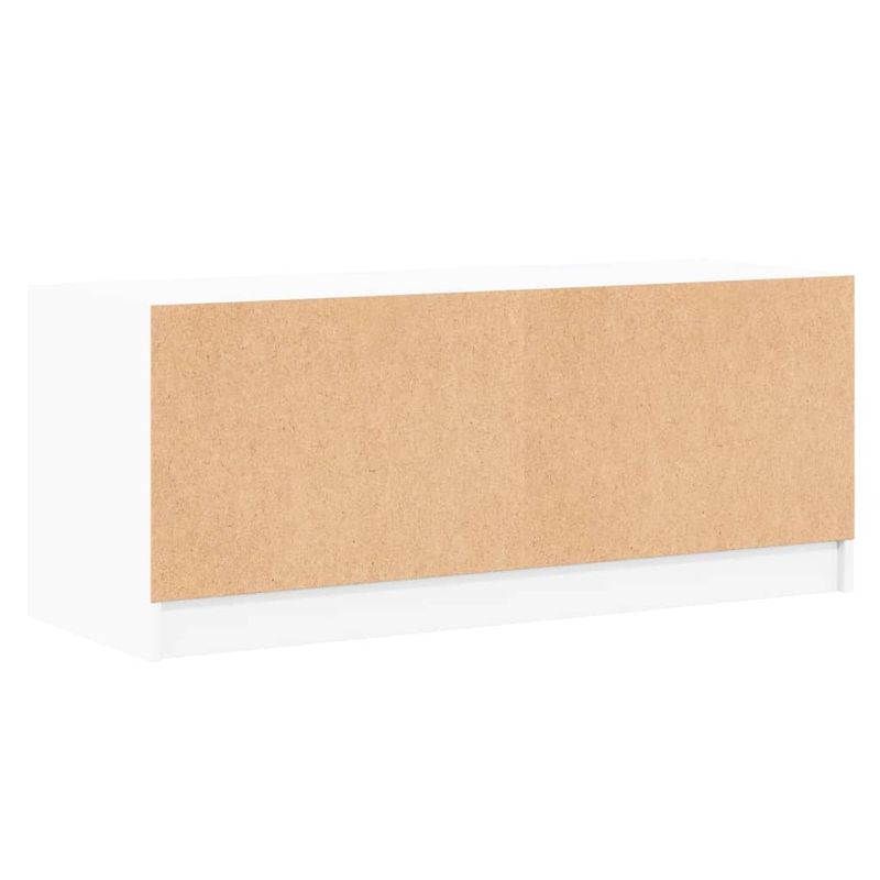 TV-Schrank Mit Glastüren Weiß 102x37x42 Cm_voghion.com