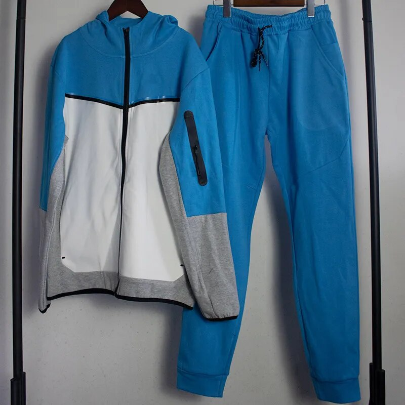 Men's Track Suits Thick Cotton Tech Sweatsuit Jogging Suit Unisex Custom Embroidery Sweatpants And Hoodie Set_voghion.com