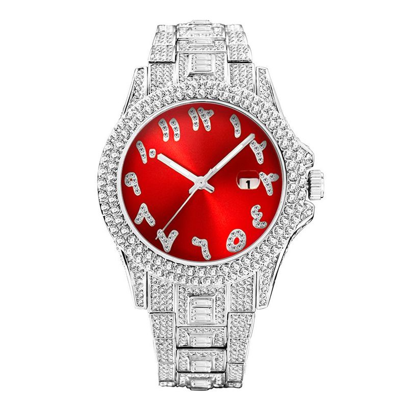 European And American Hip Hop Diamond Full Diamond Business Men's Waterproof Quartz Watch_voghion.com
