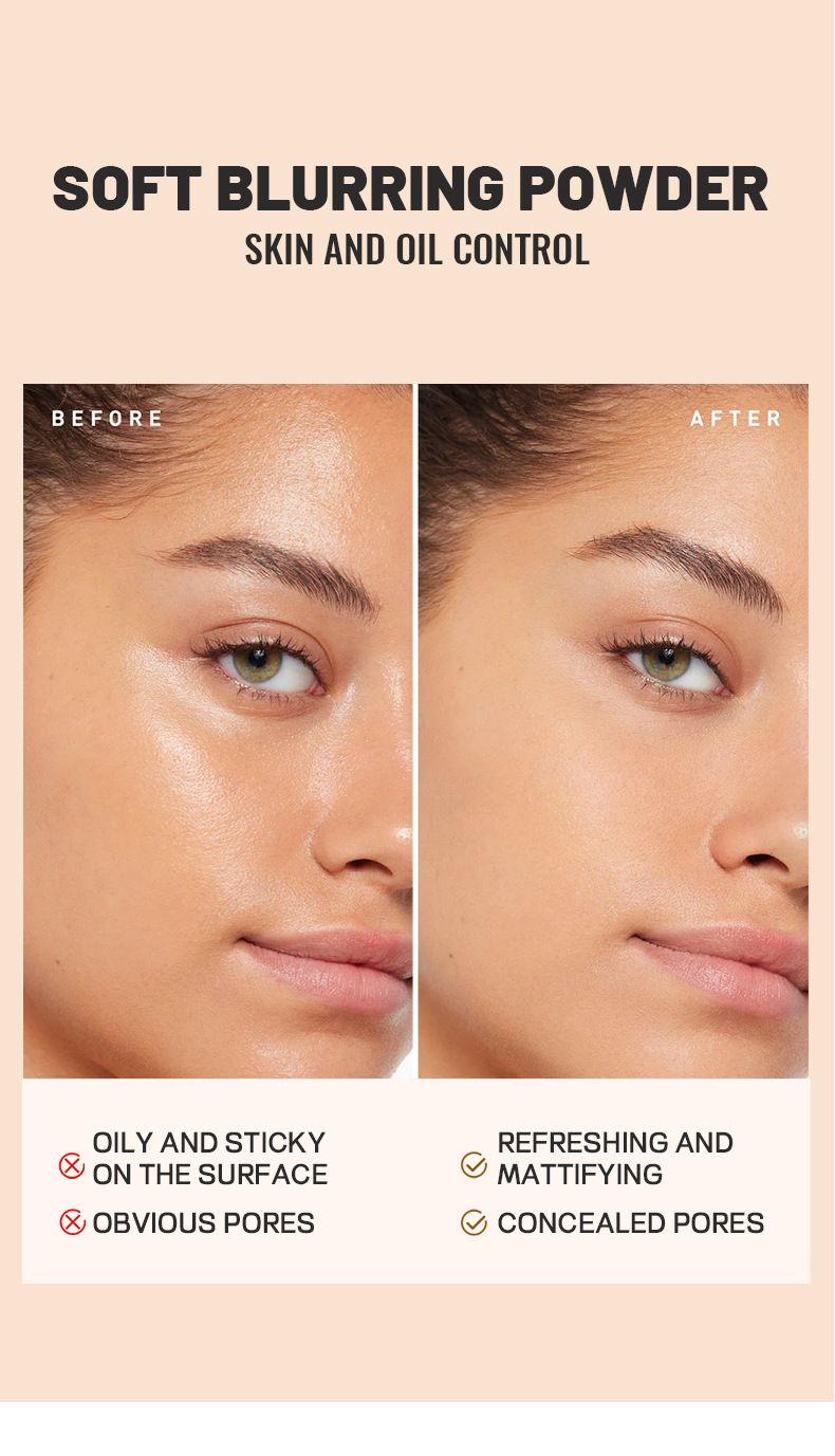 Matte Oil Control Setting Honey Makeup Concealer Powder_voghion.com