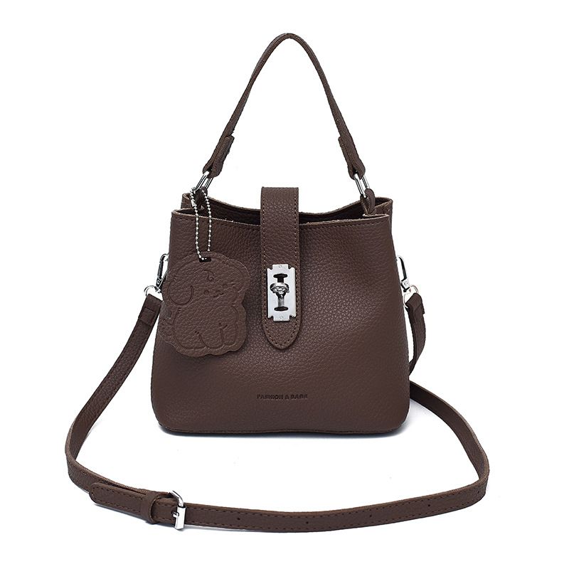Nuova borsa a mano di nicchia 2025, piccola tote bag per donna, semplice borsa a tracolla versatile con motivo litchi_voghion.com