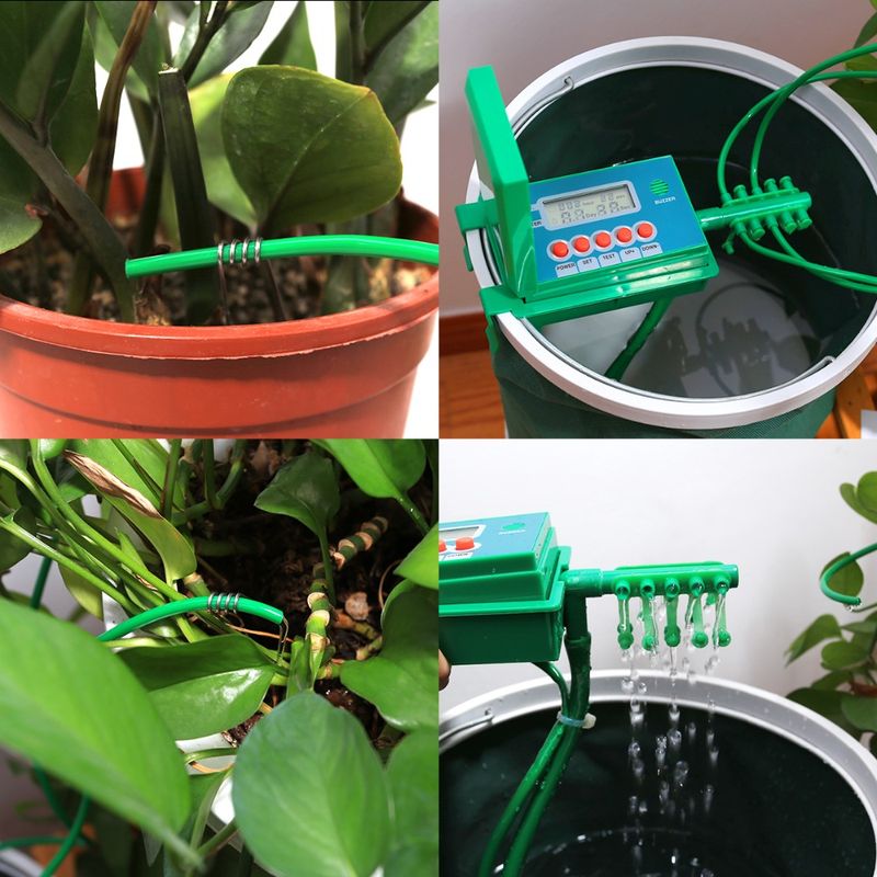 Automatyczny system nawadniania kropelkowego Micro Home Drip zraszacz z inteligentnym kontrolerem do ogrodu, bonsai do użytku w pomieszczeniach #22018_voghion.com
