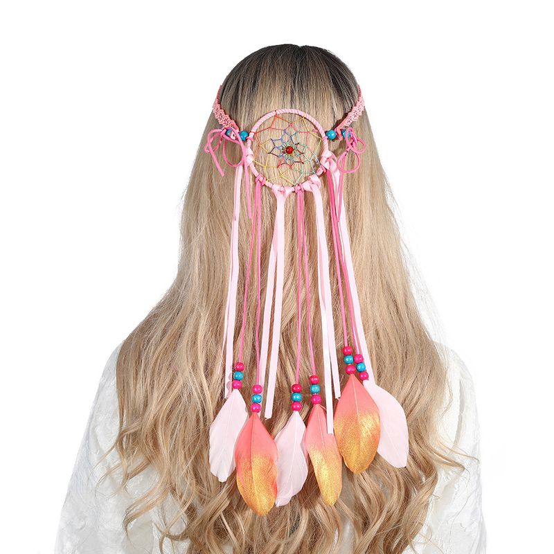 Accessori per capelli con piume fatti a mano: fasce per capelli in stile etnico bohémien, fasce per capelli con piume artigianali - Perfette per festival, feste e look boho_voghion.com
