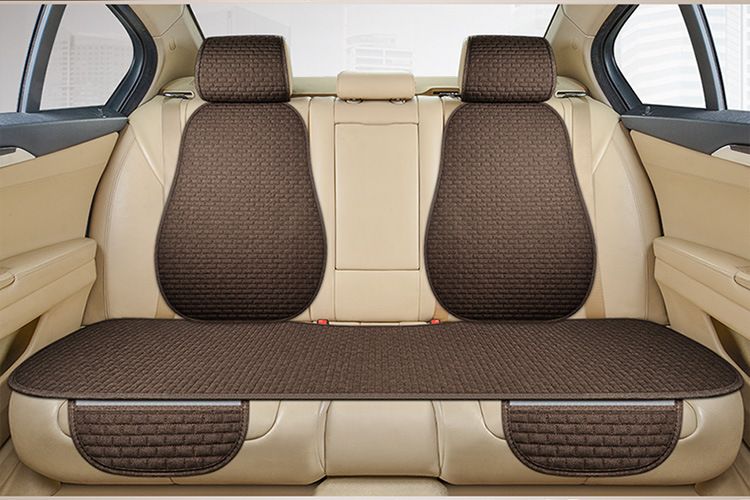 Linnen autostoelkussen Four Seasons General Seat Square kussen Eendelige rugleuning Driedelige set van vijf sets_voghion.com