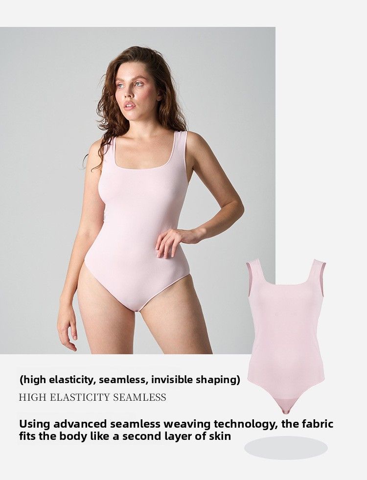 SKIMS Same Seamless European And American Style Hip Lift Tummy Control Shaping Sexy High Elastic One-piece Bodysuit_voghion.com