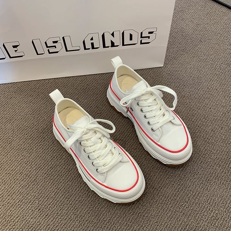Canva Bottom Women's Korean Height Enhancement Platform 2025 Spring And Summer New Fashion Versatile Casual Wear Comfortable And Lightweight_voghion.com
