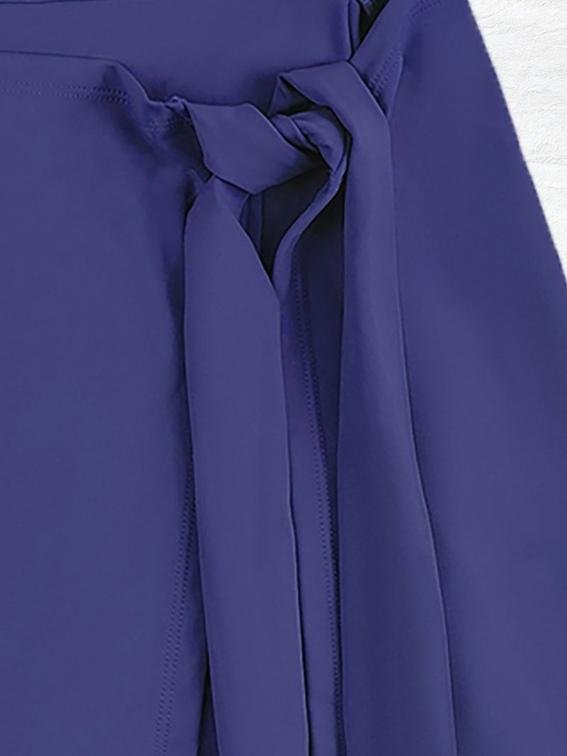 Two-Piece Sports Skirt - Anti-Slip Slim Fit Yoga Tennis Dress With Back Tie Detail Workout Gym Running Skirt_voghion.com