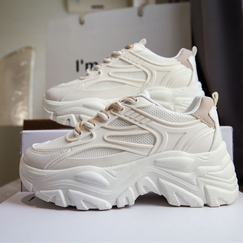 Retro little white shoes female Spring and autumn high street all match students breathable casual sports women's shoes_voghion.com