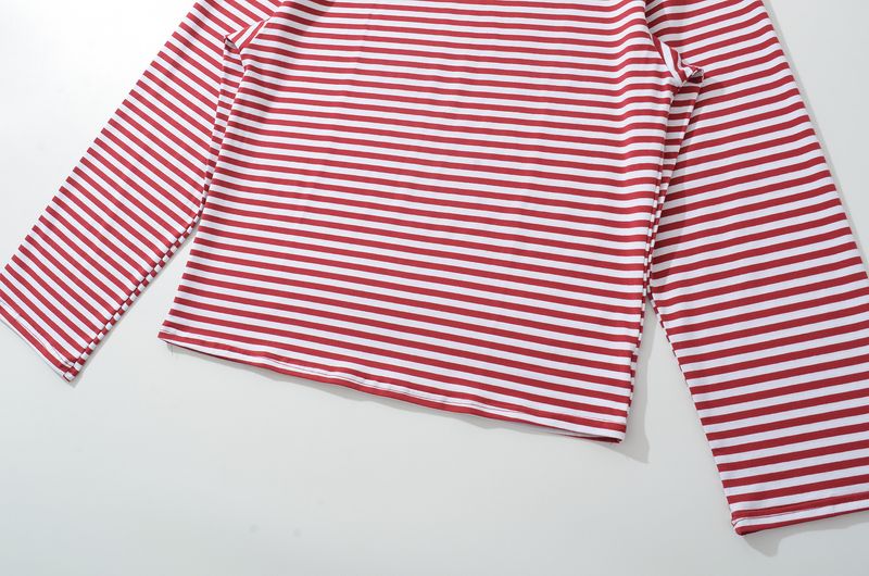 Ensemble deux pièces PB&ZA Style Été 2025 pour femme, composé d'un t-shirt et d'un short à rayures color-block._voghion.com