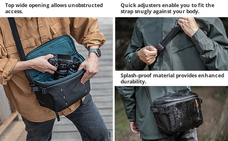 PGYTECH OneMo Sling 7L 11L Crossbody Camera For DSLR Mirrorless Cameras, Photography Bag For Men And Women Newest_voghion.com