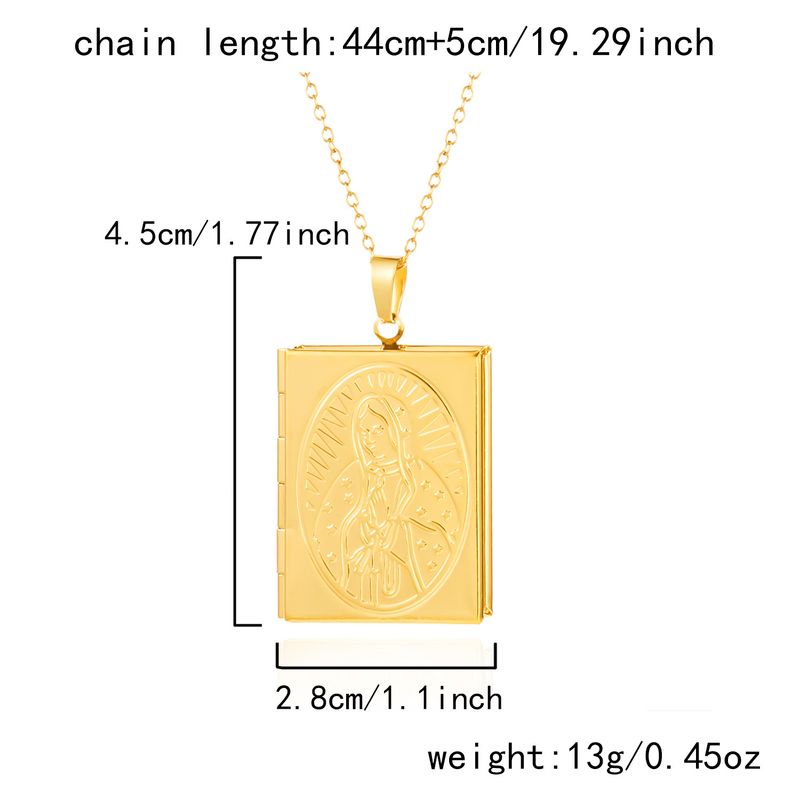 Carved Peach Heart Openable Frame Box Photo Pendant Necklace For Women Silver Plated In Stock Chain_voghion.com