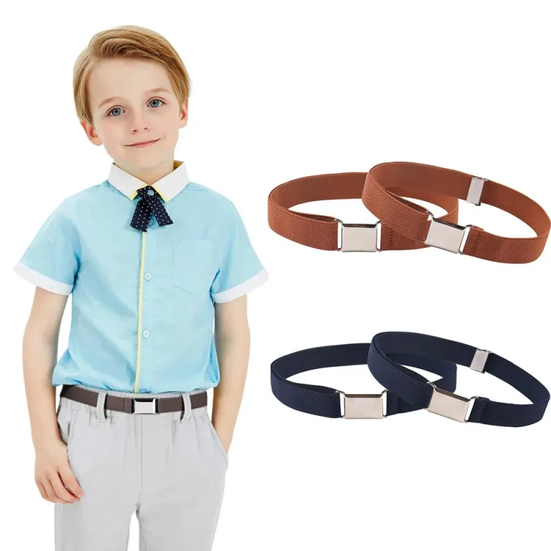 HOT 9 Styles Kleinkindgürtel für Jungen und Mädchen, verstellbar, dehnbar, elastisch, mit Hüftgurt für Kinderhosen, einfacher Schnallengürtel_voghion.com