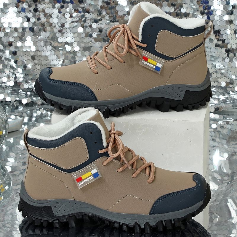 Herbst winter paar anti-rutsch verschleiß-beständig sport schuhe mit dicken baumwolle schuhe, kurze samt bequem für beide_voghion.com