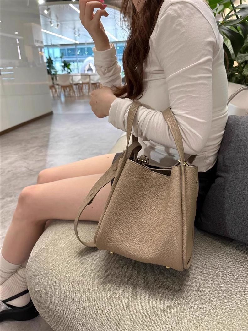 Borsa a secchiello portatile in pelle di grande capacità per pendolari, modelli consigliati_voghion.com