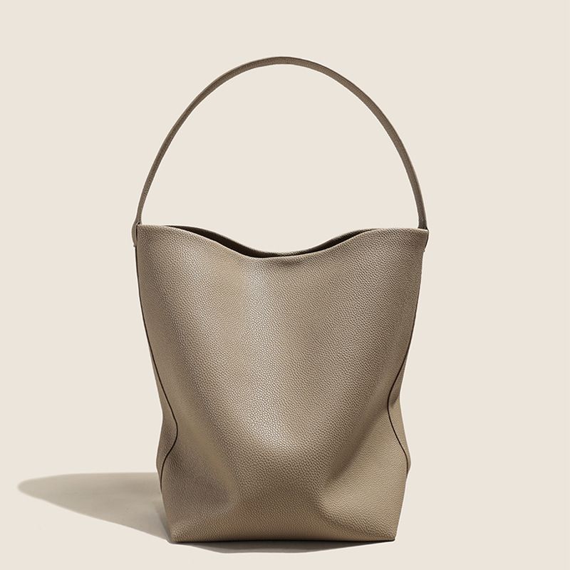 Strato superiore in pelle bovina per donna, nuova borsa a secchiello da donna in vera pelle, versatile, grande capacità, a tracolla_voghion.com