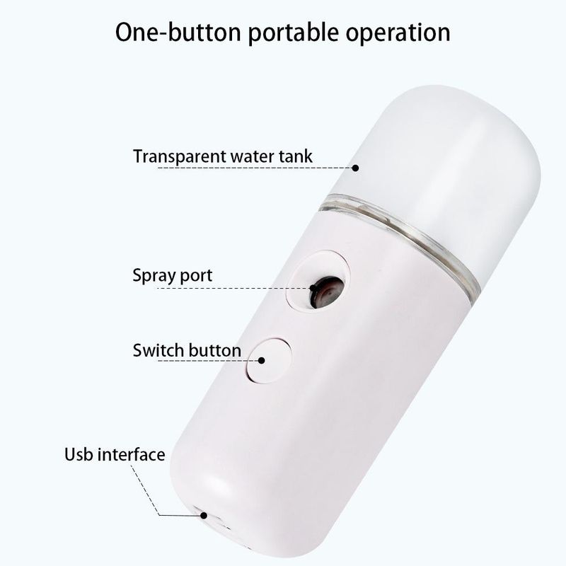 1 szt. Mały Nano Spray Uzupełniający Wodę Instrument Opryskiwacz Przenośny Ręczny Nawilżacz Opryskiwacz Nano Mist_voghion.com