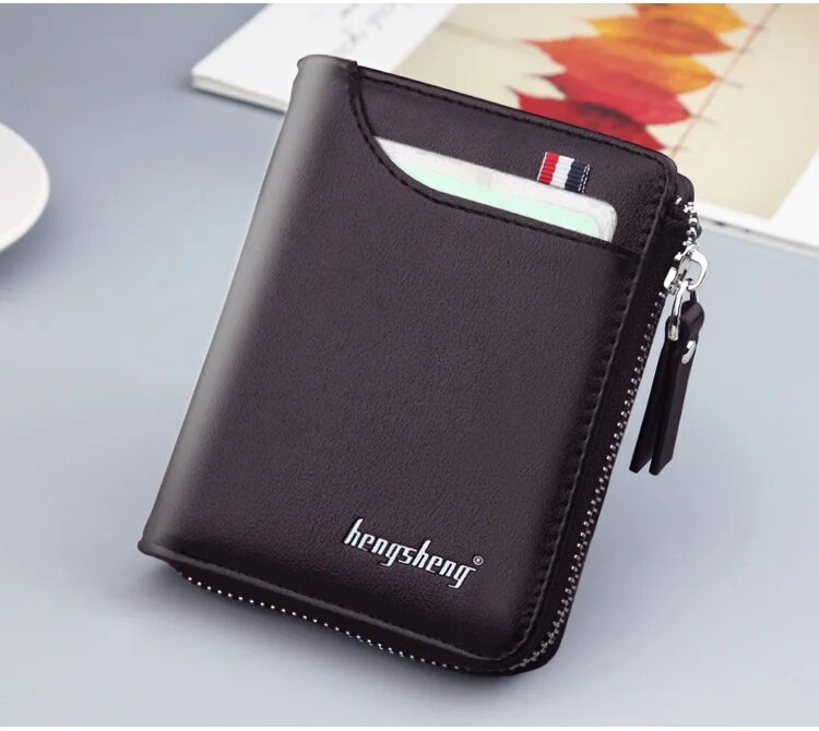 Brieftasche Für Männer Kurze Casual Carteras Business Faltbare Brieftaschen PU Leder Männlichen Billetera Hombre Kleine Zipper Geldbörse_voghion.com