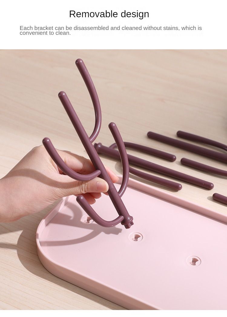 Baby Feeding Bottle Drain Rack, Nipple Feeding Cup Holder, Storage Drying Rack, Bottle Cleaning and Drying Machine_voghion.com