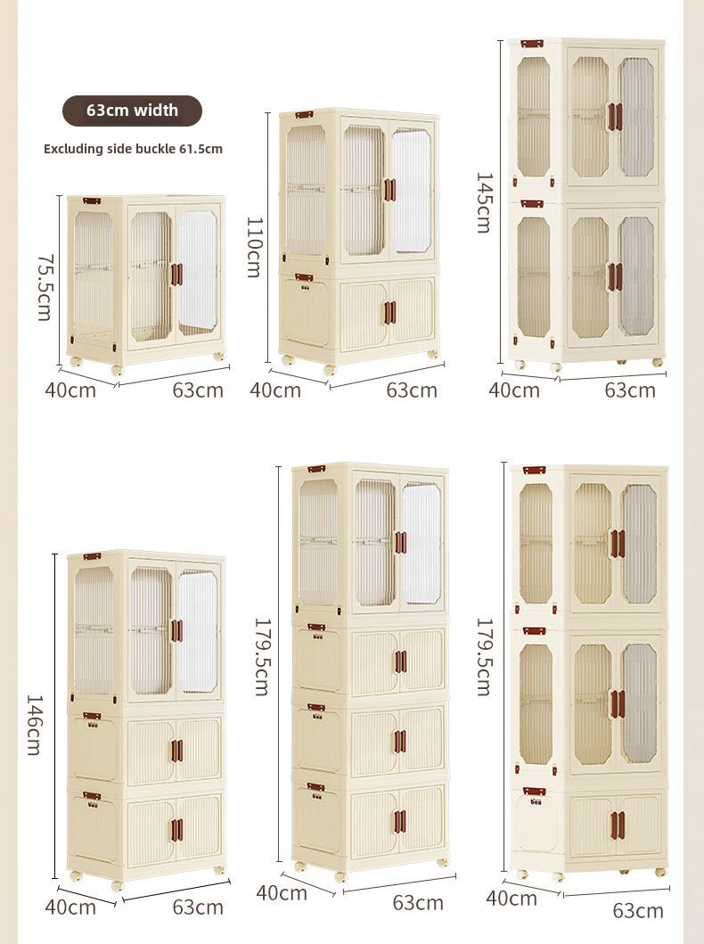 Scatola portaoggetti trasparente senza installazione, armadio pieghevole per la casa, vestiti, trapunte, organizzazione di manufatti, giocattoli per bambini_voghion.com