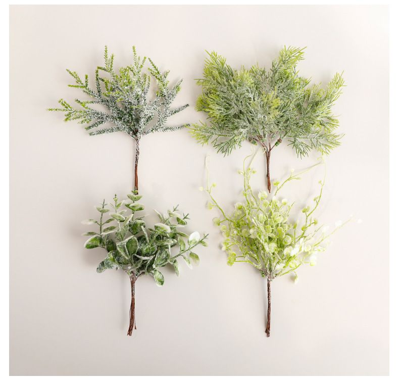 Ensemble de verdure artificielle en PVC de qualité supérieure – Plantes artificielles réalistes à monter soi-même pour la décoration intérieure, les compositions murales et les créations florales (6 tiges par paquet)_voghion.com