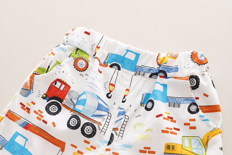 Ropa para niños, traje de camisa para niños, ropa fina de verano nueva para niños, ropa de verano de manga corta con dibujos animados para bebés, ropa para niños_voghion.com