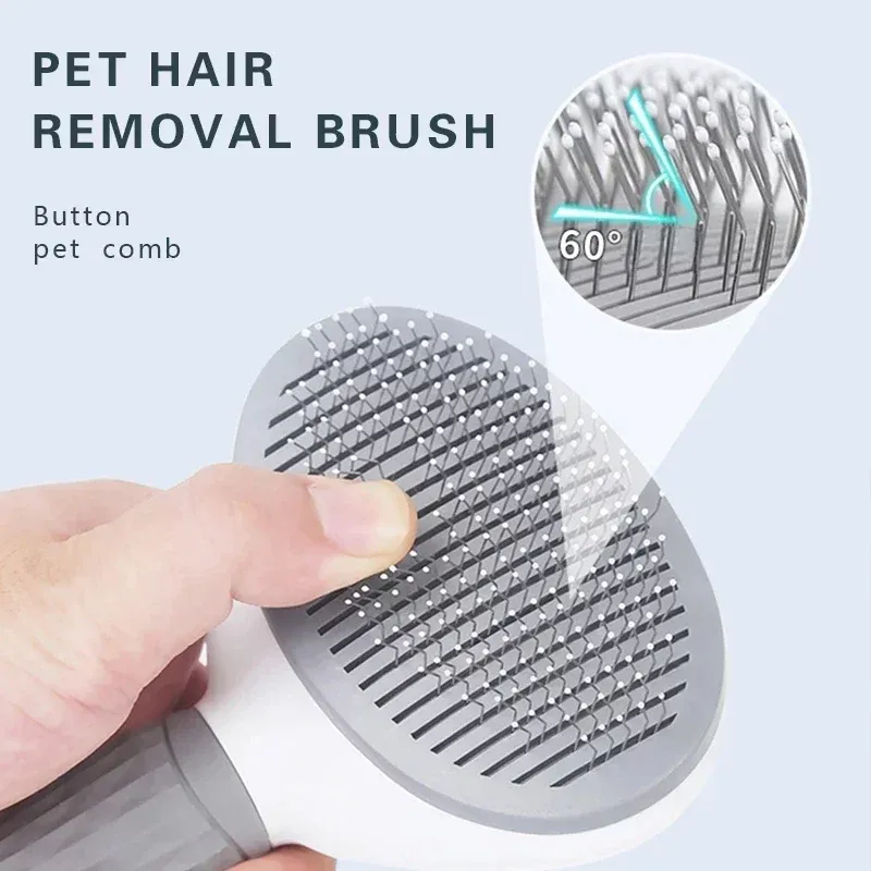 Non-Slip Stainless Steel Grooming Hair Removal Comb, Cat And Dog Brush, Pet Accessories By PawParty Store_voghion.com