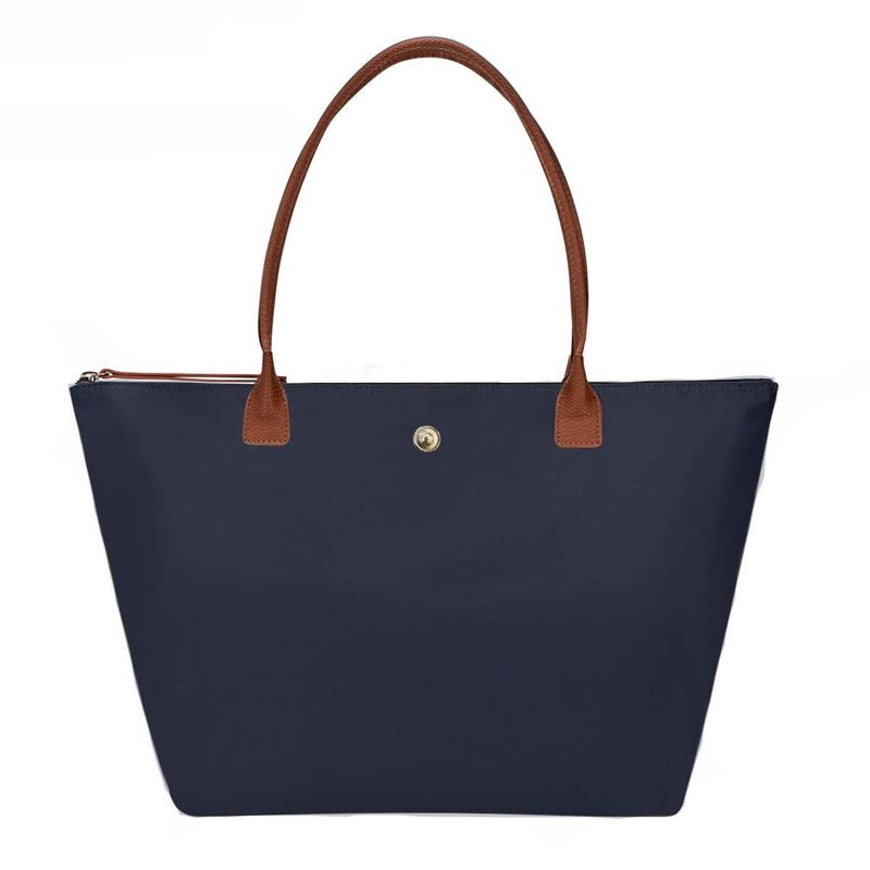 Borsa tote da donna in nylon con manico superiore, borsone da weekend pieghevole, borsa a mano di grande capacità_voghion.com