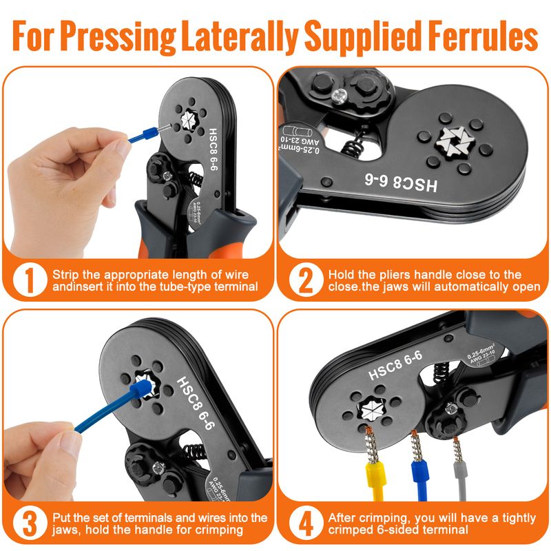 WOZOBUY Crimper Cable Cutter Adjustable Automatic Wire Stripper Multifunctional Stripping Crimping Pliers Terminal Hand_voghion.com
