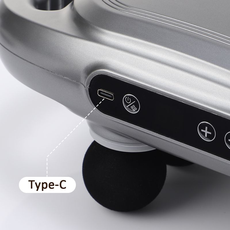 Faszienmassagepistole mit sechs Köpfen, Hochfrequenz-Vibrationsmassagegerät für tiefes Gewebe, für Körper, Rücken, Taille, Nacken, Beinmuskulatur_voghion.com