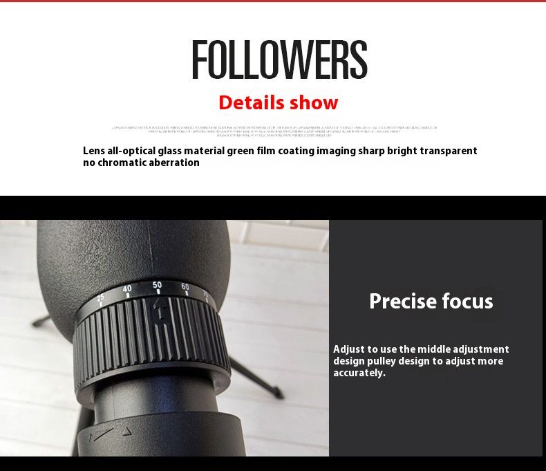 Telescopio monoculare da esterno Telescopio ad alta definizione ad alto ingrandimento 25x75, può essere equipaggiato con la visualizzazione del bersaglio_voghion.com