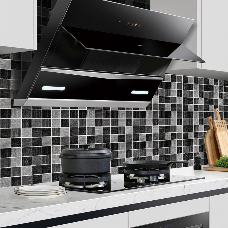 MSC077-0923D Mosaik Krystal Flise Klistermærke Glas Tile DIY Vandtæt selvklæbende vægklistermærke_voghion.com
