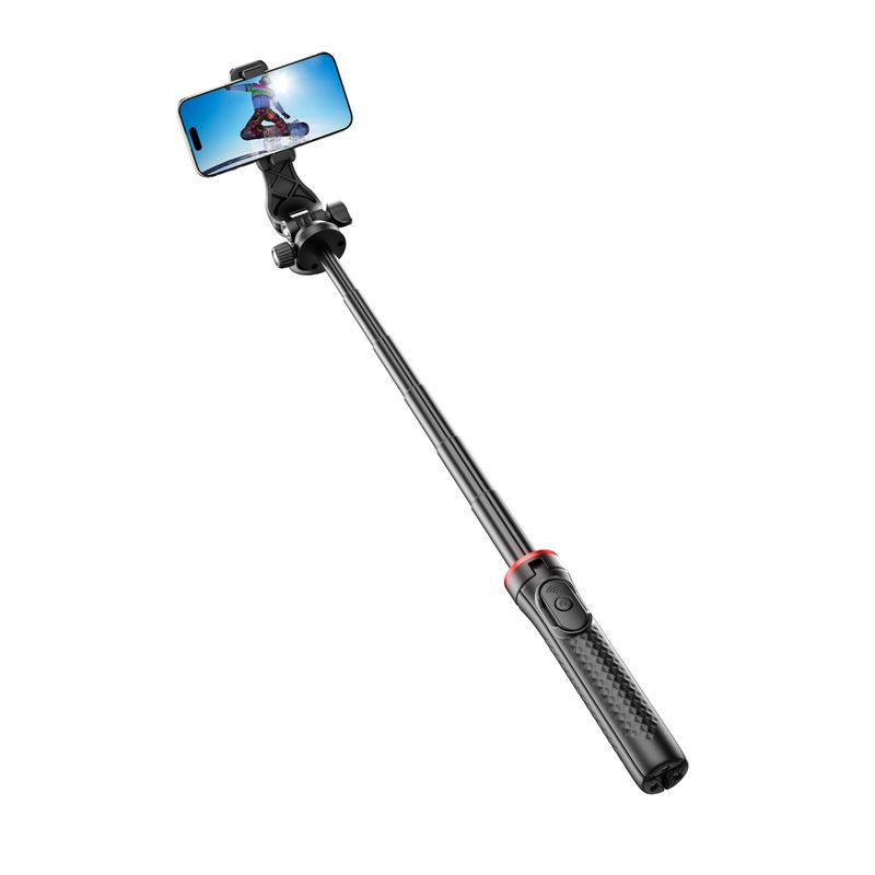 Music Festival Portable Fleksibel 90CM ultra-stabilt landingsskjelett teleskopisk håndholdt integrert live selfie stick_voghion.com